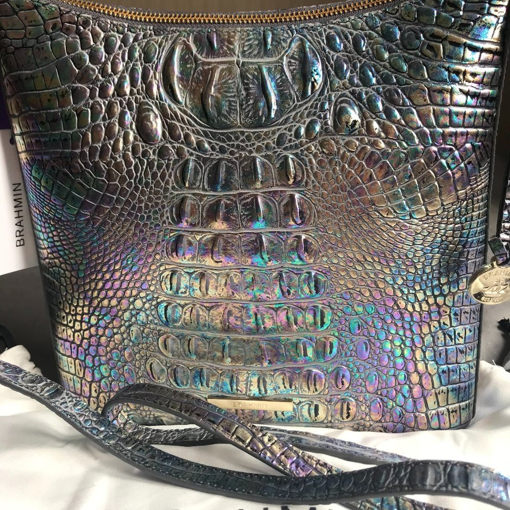 Brahmin Mother of Pearl Katie Iridescent Leather Bag NWT
